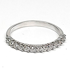 14k White Gold Diamond Wedding Band 0.44 Ctw 