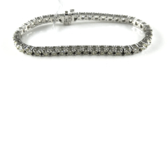14K White Gold Round Diamond Tennis Bracelet 8.47 Ctw 