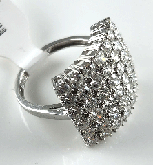 14k White Gold Diamond Ring 4.30 Ctw 