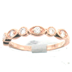 14k Rose Gold Diamond Band 0.40 