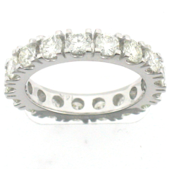 14k White Gold Diamond Eternity Band 3.10 Cts