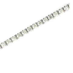 14k White Gold Diamond Tennis Bracelet 6.05 Cts 