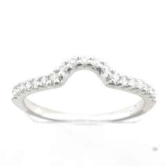 14k White Gold Diamond Band 0.32