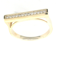 14k Yellow Gold Diamond Wedding Band 0.20