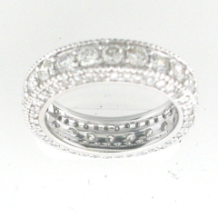 14k Wite Gold Diamond Wedding Band 2.90 Cts 