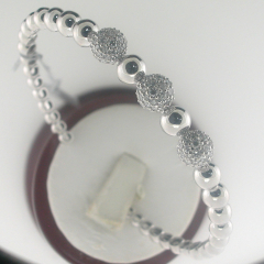 14k Whte Gold Diamond Bangle 1.95 Cts 