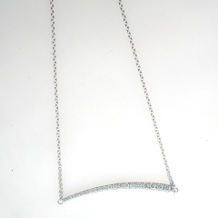 14k White Gold Diamond Necklace 0.62 Cts