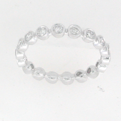 14k White Gold Diamond Engagement Band 0.72 Cts 