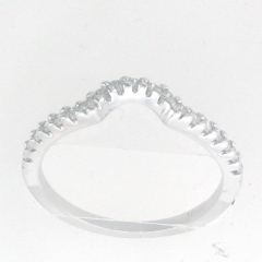 14k White Gold Diamond Engagement Band 0.34 Cts