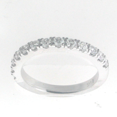 14k White Gold Diamond Engagement Band 0.63 Cts 