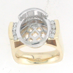 14k Two Tone Diamond Ring 0.50 Ctw