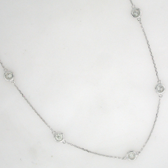 14k White Gold 16" Diamomd by the Yard 2.09 Ctw