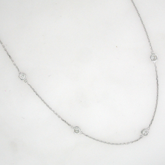 14k White Gold 16" Diamomd by the Yard 0.91 Ctw