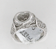 14k White Gold Semi Mount Diamond Ring 1.23 Ctw 