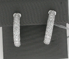 Platnium Round Cut Diamonds Screwback Earrings 1.32 Ctw 
