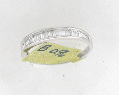 14k White Gold Diamond Baguette Channel Set Engagement Band 0.96 Ctw 