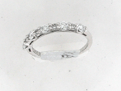 14k White Gold Semi Mount Round Cut Diamonds Engagement Band 0.60 Ctw