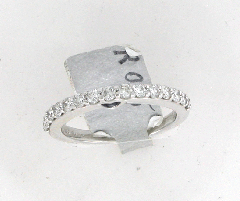 14k White Gold Round Cut Diamonds Engagement Band 0.65 Ctw 