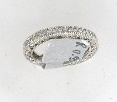 14k White Gold Round Cut Diamonds Eternity Engagement Band 0.84 Ctw 