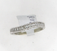 14k White Gold Round Cut Diamonds Curved Engagement Band 0.71 Ctw