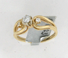 14k Solid Yellow Gold Round Cut Center Stone Split Shank Solitaire Engagement Ring 0.23 Ctw 