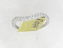 14k White Gold Round Cut Diamonds Curved Wedding Band 0.44 Ctw 