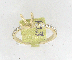 14k Solid Yellow Gold Semi Mount Round Cut Diamonds Engagement Ring 0.38 Ctw 