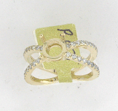 14k Solid Yellow Gold Semi Mount Round Cut Diamonds Split Shank Engagement Ring 0.70 Ctw 