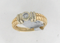 14k Solid Yellow Gold Round Cut Diamond Center Stone Solitaire Engagement Ring 0.22 Ctw 