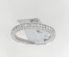 14k White Gold Round Cut Diamonds Wedding Band 0.32 Ctw 