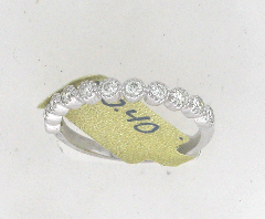 14k White Gold Round Cut Diamonds Wedding Band 0.40 Ctw 
