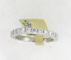 14k White Gold Round Cut Diamonds Wedding Band 0.60 Ctw 