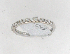 14k White Gold Round Cut Diamonds Wedding Band 0.33 Ctw 