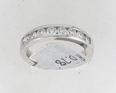 14k White Gold Round Cut Diamonds Channel Set Wedding Band 0.78 Ctw 