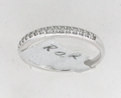 14k White Gold Round Cut Diamonds Wedding Band 0.32 Ctw 