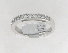 14k White Gold Round Cut Diamonds Wedding Band 0.45 Ctw 