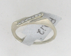 14k White Gold Round Cut Diamonds Channel Set Wedding Band 0.12 Ctw
