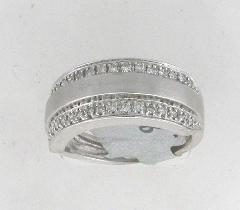 14k White Gold Round Cut Diamonds Wedding Band 0.68 Ctw 