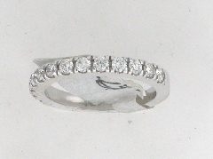 14k White Gold Round Cut Diamonds Weddind Band 0.63 Ctw 