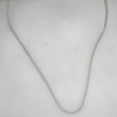 14k 18" Round Cut Diamonds Prong Setting Tennis Necklace 4.90 Ctw 