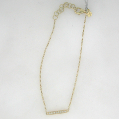 14k Yellow Gold Round Diamonds Bracelet 