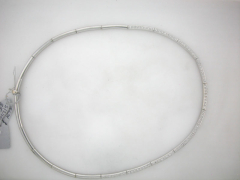 18k White Gold 16" Half Way Round Cut Diamonds Necklace 