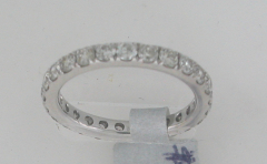 14k White Gold Round Shape Diamonds Eternity Band 
