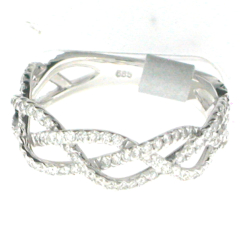 14k White Gold Diamond Ring 0.79 Cts
