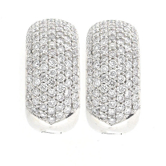 18K Micro Pave Diamond Earrings 2.00 Cts