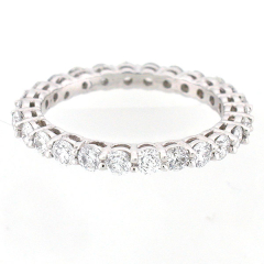 14k White Gold Diamond Eternity Band 1.76 CT