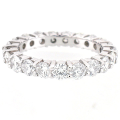 14k White Gold Diamond Eternity Band 3.12 CT