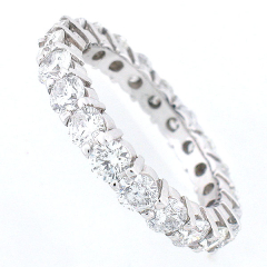 14k White Gold Diamond Eternity Band 3.12 CT