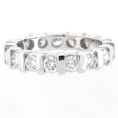 14k White Gold Diamond Eternity Band 2.15 Cts