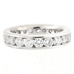 14k White Gold Diamond Eternity Band 2.78 Cts
